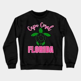 Cape Coral Florida Vacation Beach Family Group Turtle Crewneck Sweatshirt